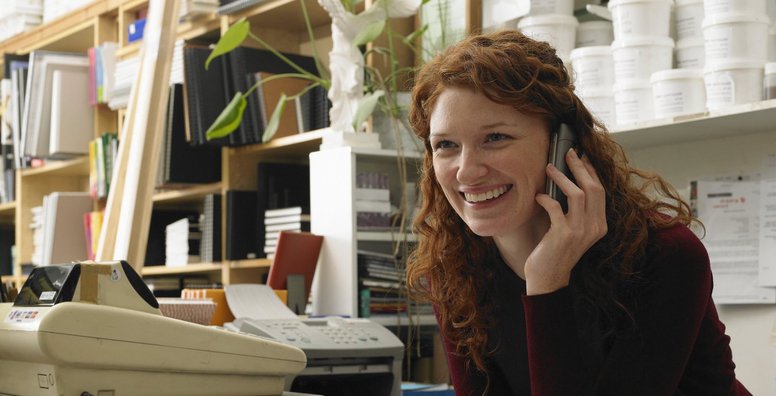 business woman on the phone