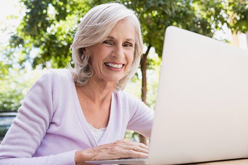 Woman on computer