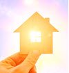 house cutout with sunshine