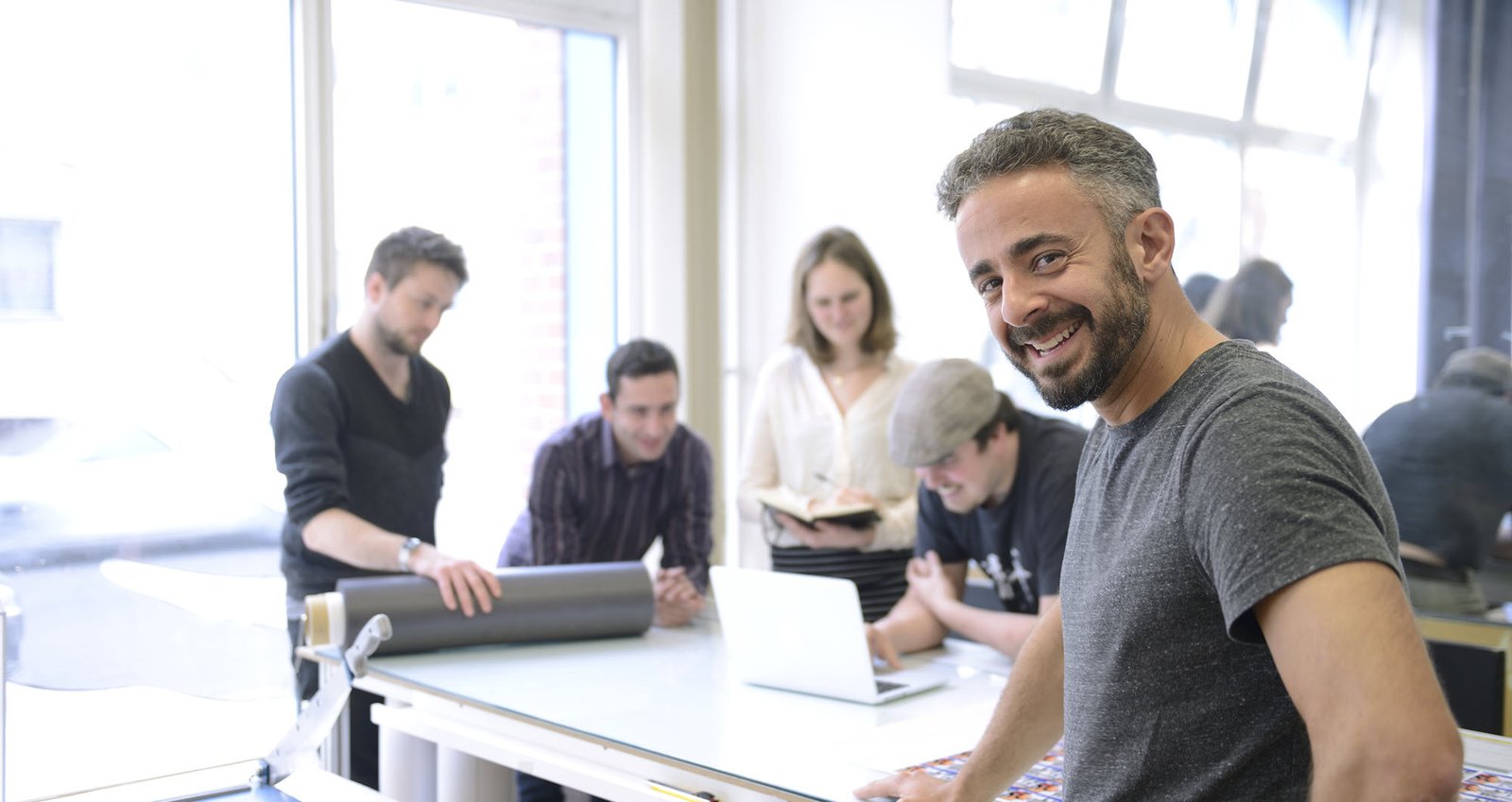 employees at a small business
